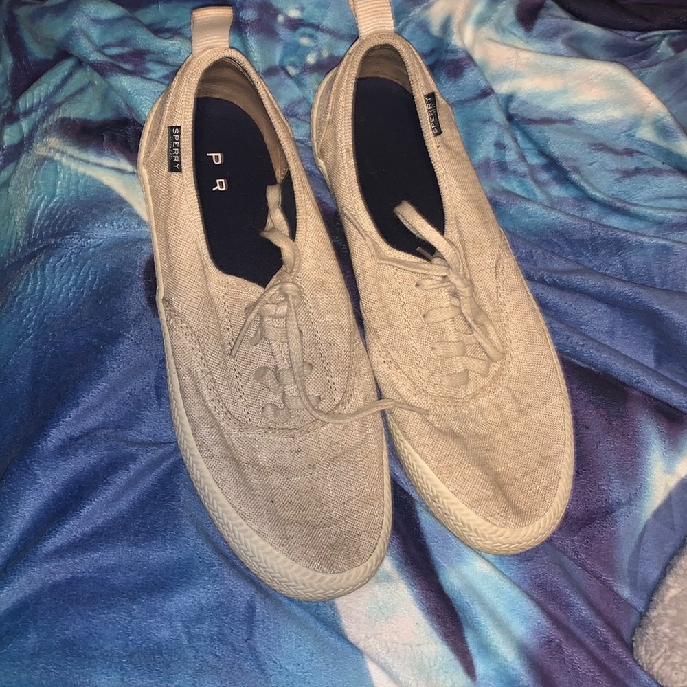 Tans and white sperry